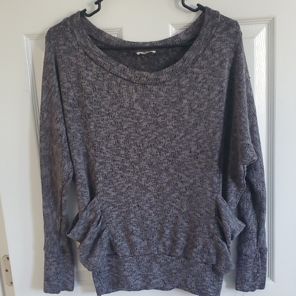 Lush Charcoal Textured Super Soft Knit Top